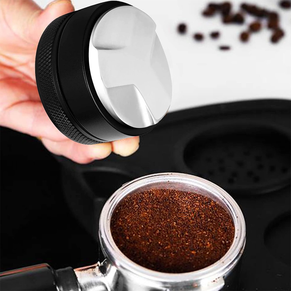 Tamper cafea, Adancime reglabila, Yefound®, tasare cafea, Inox/Aluminiu