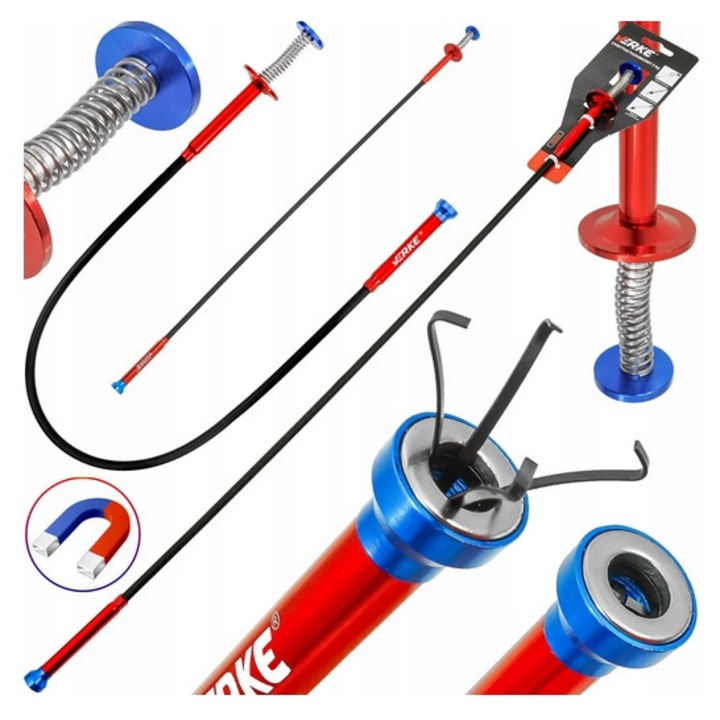 Recuperator extractor cu magnet LED gheare prelungitor 68cm 2kg (V86064)