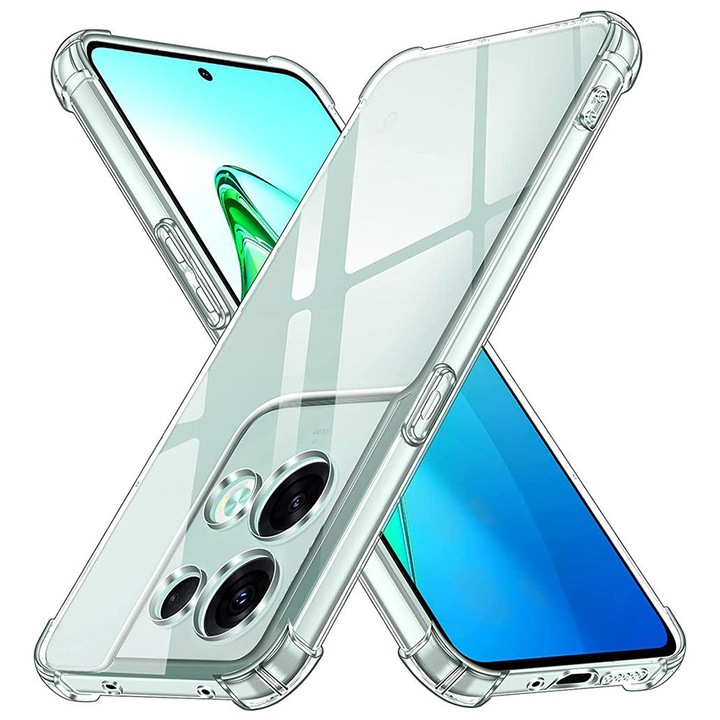 Калъф за Oppo Reno8 Pro, Techsuit Shockproof Clear Silicone, Clear