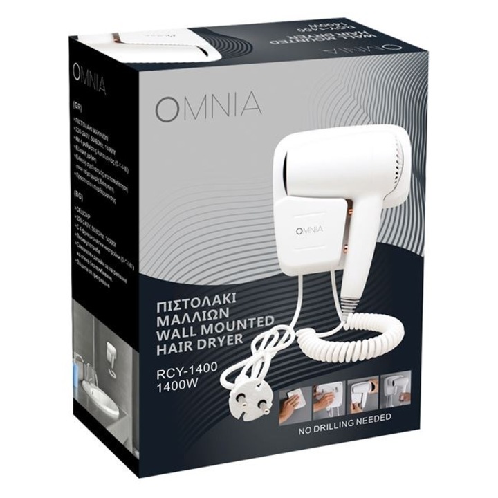 Електрически сешоар, бял, 1400W