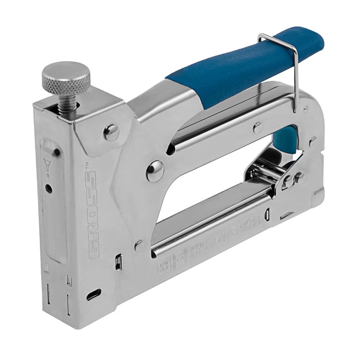 Capsator, GROSS, pentrumMobila, Reglabil, Corp metalic, Pentru capse tip 53, 4-14 mm