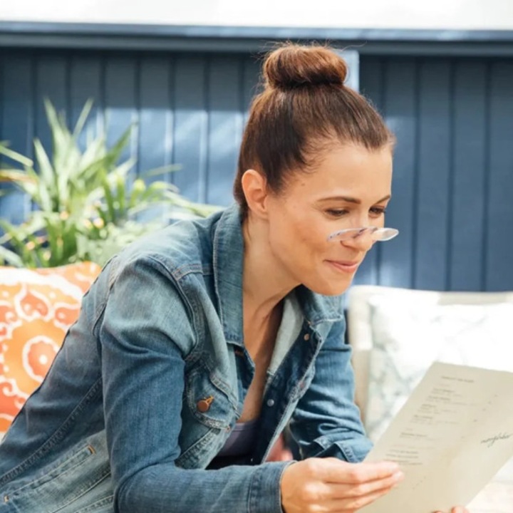 Компактни диоптрични очила без рамки ThinOptics, БЕЗ кутийка, Резервни, Диоптър +2.0, Син