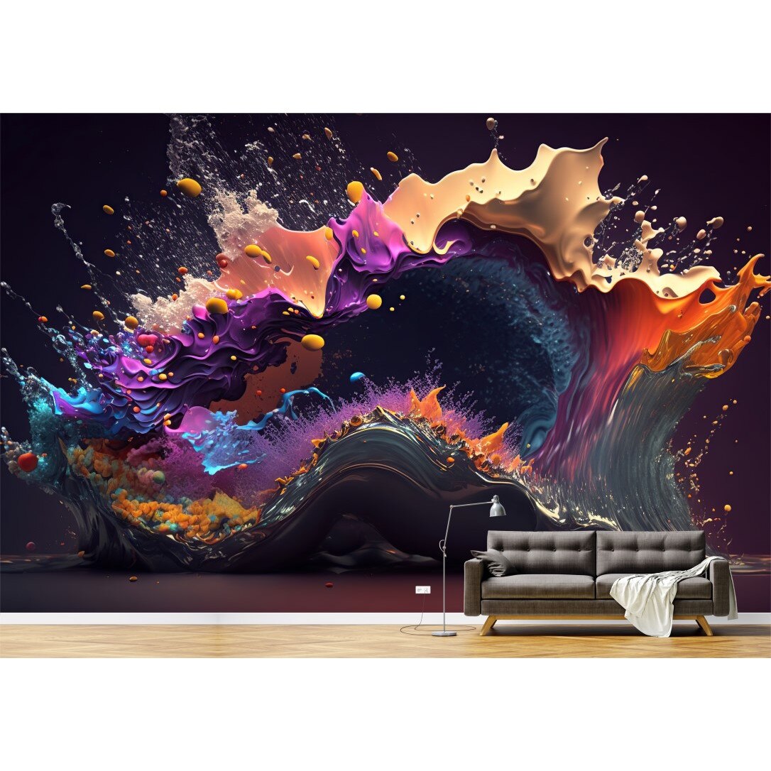 PVC тапет, 3D Abstract Color Explosion 2, 250x360 см - eMAG.bg