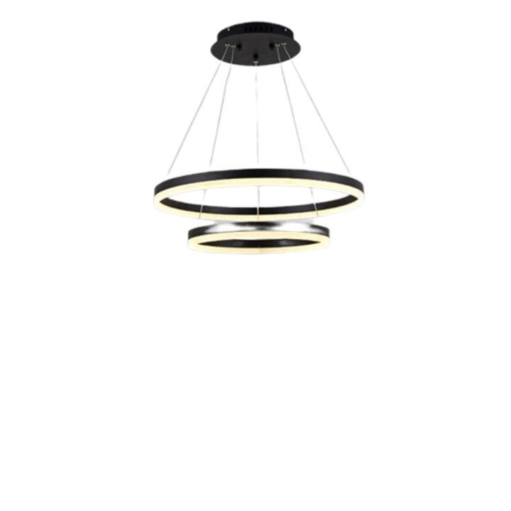 RFAN Махало LED полилей, модел F311/2, с дистанционно управление, 3 вида светлина, регулируема височина, 120W, черен