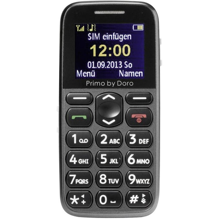 Telefon mobil Doro Primo 215 pentru seniori, Single Sim, 2G, Negru