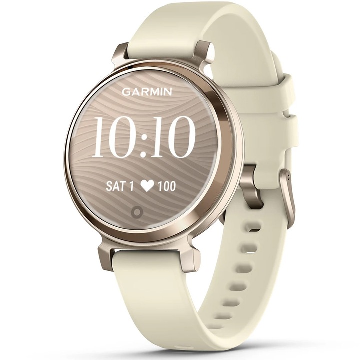 Smartwatch Garmin Lily 2, 35mm, curea silicon, Cream Gold/Coconut