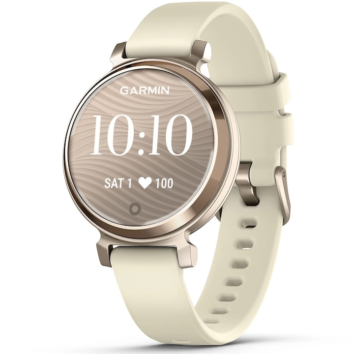 Часовник Smartwatch Garmin Lily 2, 35 мм, Силиконова каишка, Cream Gold/Coconut