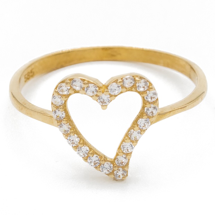 Inel Inimioara Aur 14k