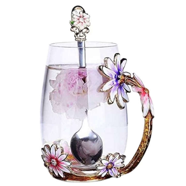 Cana decorativa, Sticla, Multicolor