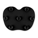 Paleta din silicon cu striatii tip dispozitiv pentru curatarea si igienizarea pensulelor de machiaj sau pictura, flexibila, cu ventuze pentru stabilitate si prindere pe diverse suprafete, 12 x 16 cm, negru