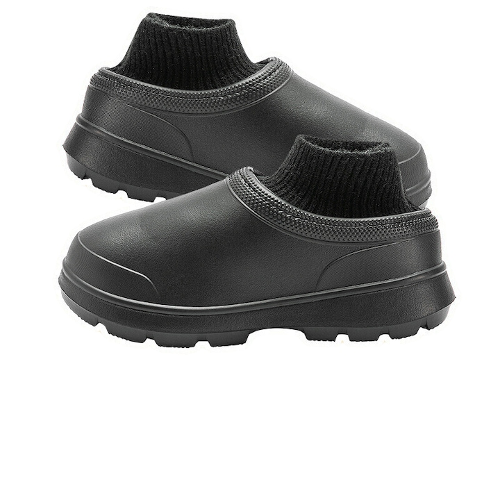 Papuci EVA tip soseta, Negru, 38