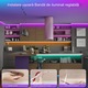 LED lámpák, LED Strip Kit, 5 méter, 44 gomb Led szalaggal, Bluetooth, telefonos alkalmazás, távirányító, 4 zenei mód, Színváltás a zene ritmusára,