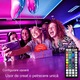 LED lámpák, LED Strip Kit, 5 méter, 44 gomb Led szalaggal, Bluetooth, telefonos alkalmazás, távirányító, 4 zenei mód, Színváltás a zene ritmusára,