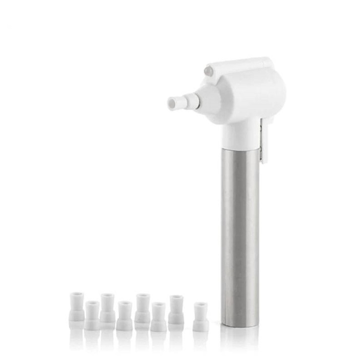 Dispozitiv electric pentru lustruirea dintilor, cu 9 varfuri din cauciuc, pentru albirea dintilor, indepartarea tartrului si a placii dentare