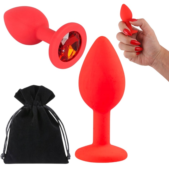 Silicone, Plug, Pentru Incepatori, S, Rosu