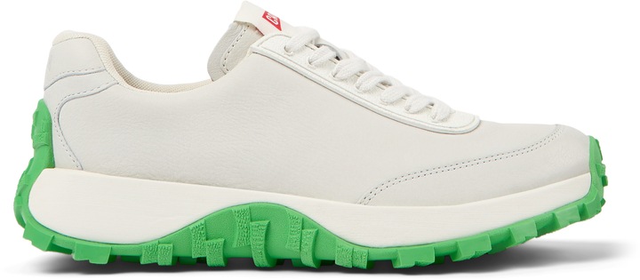 Camper, Pantofi sport Drift Trail cu insertii din piele intoarsa, Alb/Verde