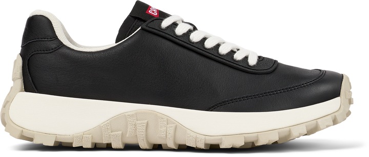 Camper, Pantofi sport Drift Trail cu insertii din piele intoarsa, Alb/Negru