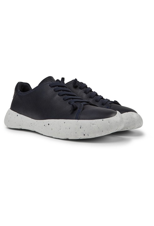 Camper, Pantofi casual din piele cu talpa cu pete decorative Peu Stadium 1485, Albastru inchis, 41
