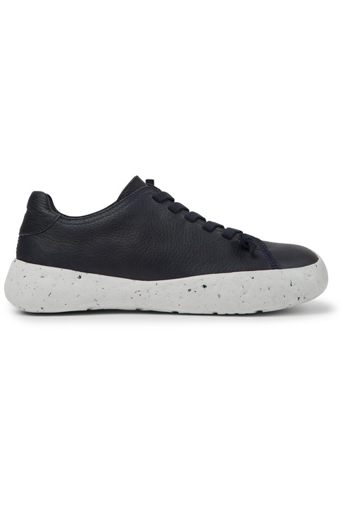 Camper, Pantofi casual din piele cu talpa cu pete decorative Peu Stadium 1485, Albastru inchis, 41