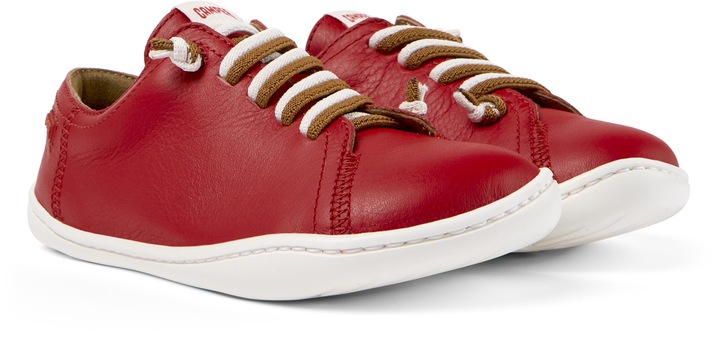Camper, Pantofi casual de piele Peu Cami, Rosu, 27 EU
