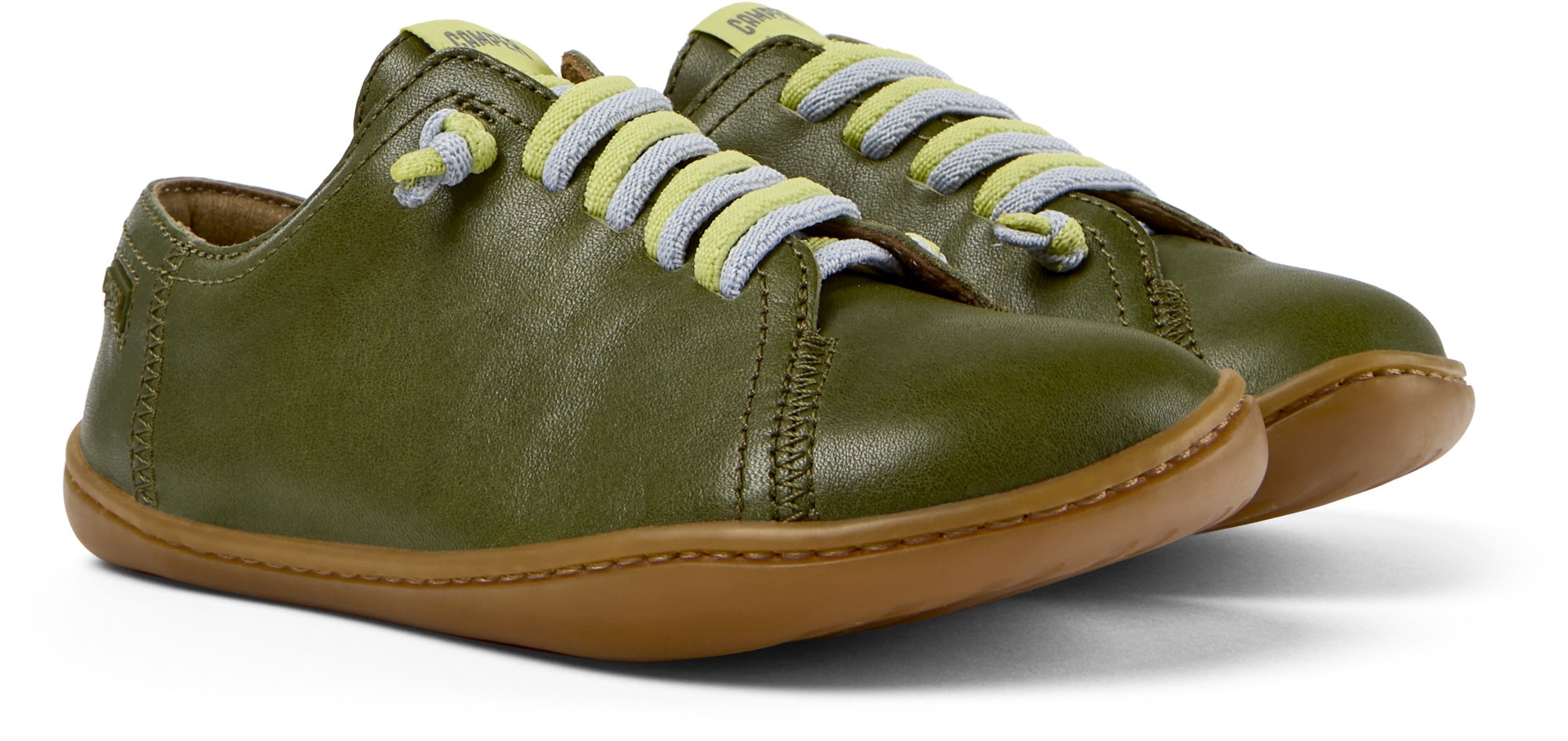 Camper. Pantofi casual de piele Peu Cami 20613 Verde 27 EU eMAG.ro