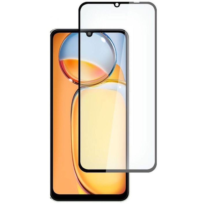 Folie din sticla pentru Xiaomi Redmi 13C - 111d full cover, Aiyando, margini negre