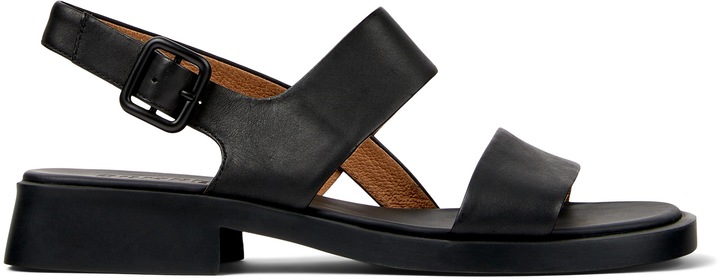 Camper, Dana 20653 vastag sarkú bőrszandál, Fekete
