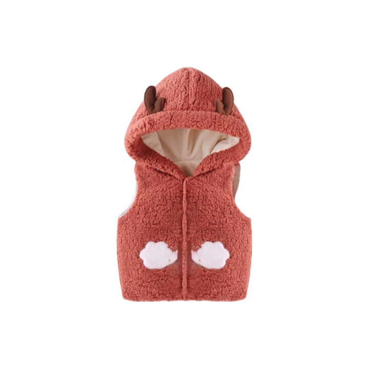 ALC™ bolyhos pelenkázóbetét, kapucnis kapucnis, meleg, nyúl alakú, csecsemőknek, piros