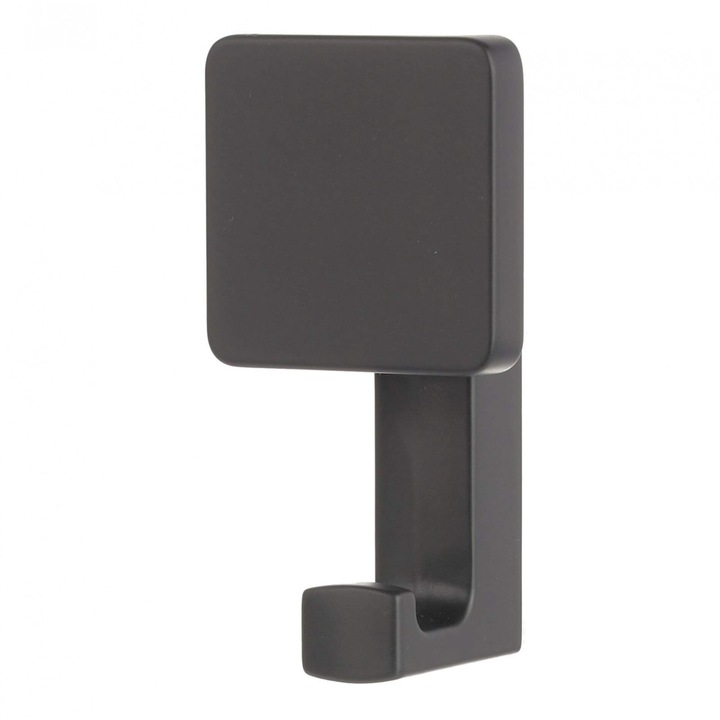 Cuier XV25 86x45 mm, 2 agatatori, negru mat