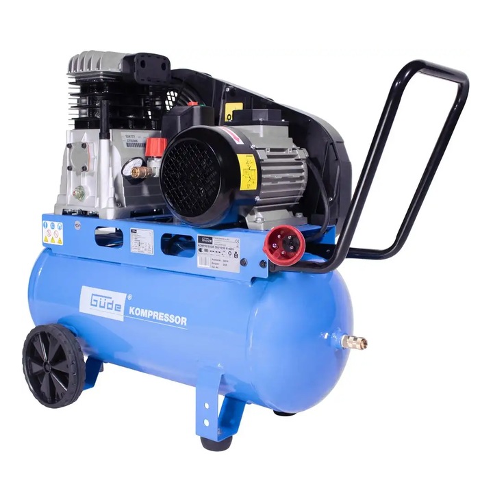 Compresor cu ulei cu doi cilindri 580/10/50 Gude 50018, 2200 W, 50 L, 10 bari, 400 V