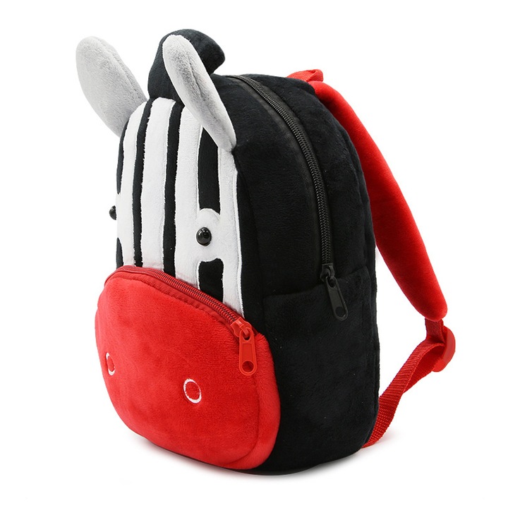 Екстра мека раница за деца в предучилищна възраст, детска градина, Зебра, 24х10х26