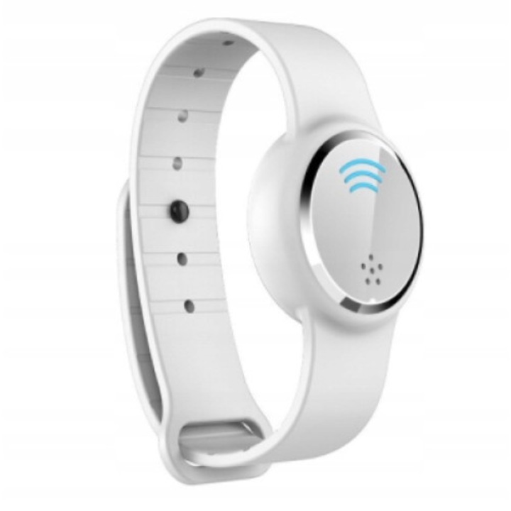 Bratara anti-tantari, Ultrasonic, IP67, Alb/Argintiu