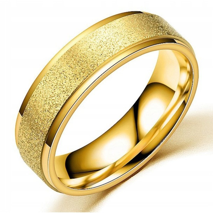 Inel dama, Wolfring, Otel inoxidabil, Marimea 22, Auriu