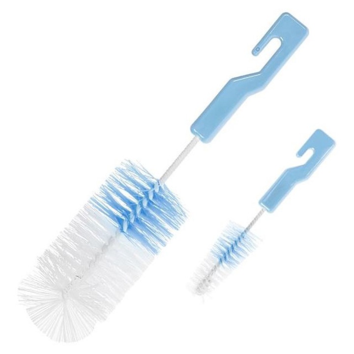 Set Perie de Curatat Biberoane si Tetine, Albastra