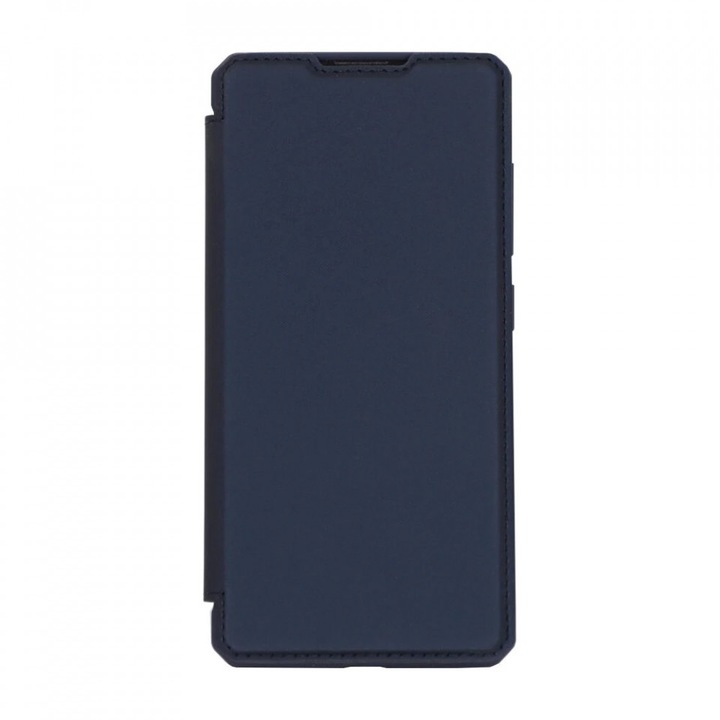 Husa de protectie flip cover compatibila cu Samsung Galaxy A72 5G, Skin X, inchidere magnetica, piele ecologica, Albastru inchis