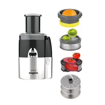 Extractor multifunctional de suc (la rece) Magimix Juice Expert 4, Motor profesional 400W, Discuri feliere/razuire, Fabr. in Franta,Tub alimentare 90 mm, Presa citrice, Viteza automata, Crom/Negru Extractor multifunctional de suc (la rece) Magimix Juice Expert 4, Motor profesional 400W, Discuri feliere/razuire, Fabr. in Franta,Tub alimentare 90 mm, Presa citrice, Viteza automata, Crom/Negru