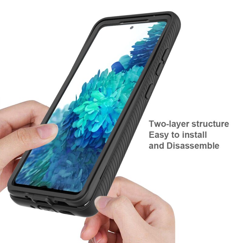 Husa de protectie 360, compatibila cu Huawei P30 Lite/P30 Lite New Edition, plastic si TPU, Negru