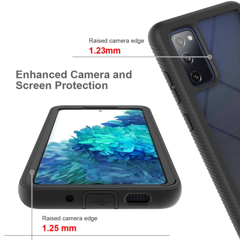 Husa de protectie 360, compatibila cu Huawei P30 Lite/P30 Lite New Edition, plastic si TPU, Negru