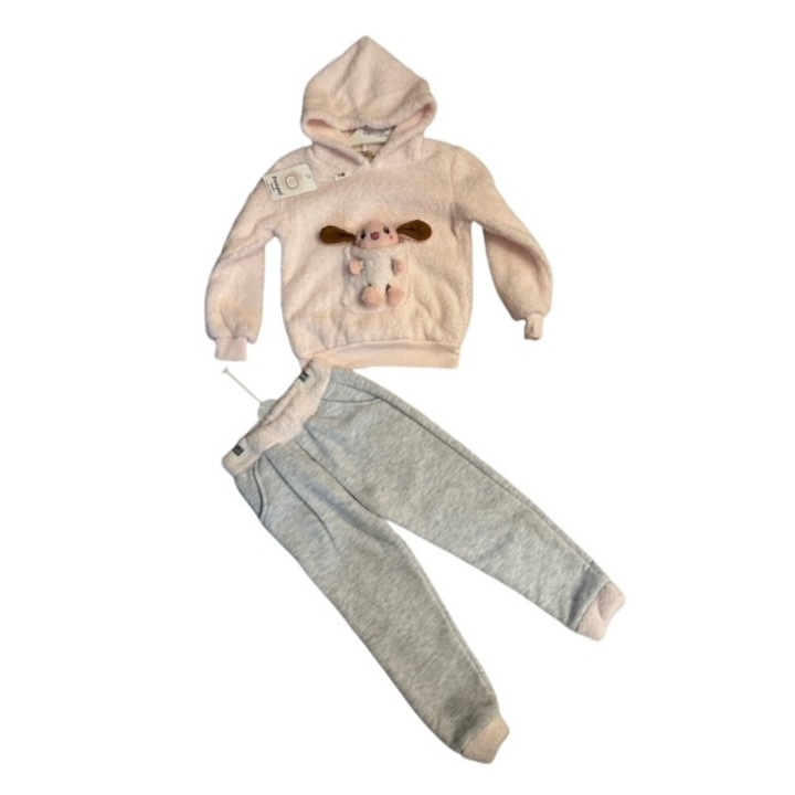 Teljes arc, Pampal moda, 2 darab, játékhoz rögzítve, poliészter, rózsaszín/szürke, Többszínű