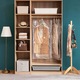 Sac vidat pentru haine cu umeras DomowyŚwiat 70x145 cm transparent, economisire spatiu, protectie impotriva umezelii, prafului si insectelor, ideal depozitare costume, geci, rochii, reutilizabil, inchidere etansa, organizare eficienta dulap