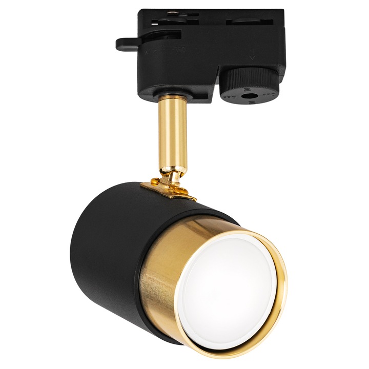 Sina cu spoturi montata la suprafata, Ledhoff, 1x spot GU10, 55x90 mm, IP 20, fara bec, aur negru