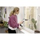 Aspirator pentru geamuri Karcher WV 2 Plus, autonomie 35 min, randament max. 75 m², rezervor 100 ml, recipient pulverizator cu laveta din microfibra, detergent concentrat 20 ml, incarcator, 1.633-640.0, Alb/Negru