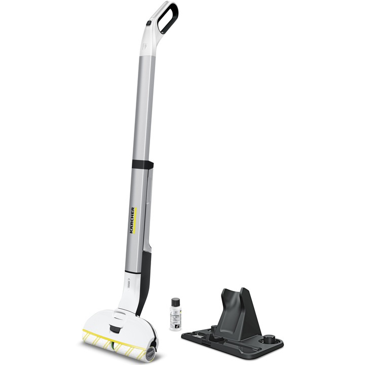 Електрически моп Karcher EWM 2, 1.056-310.0, автономност 60 mp3, 360 мл резервоар за чиста вода, 140 мл резервоар за мръсна вода, бяло/черно