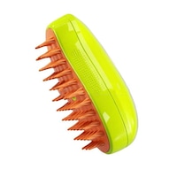 Perie cu abur pentru animale de companie 3 in 1, Silicon, autocuratare, incarcare USB, galben