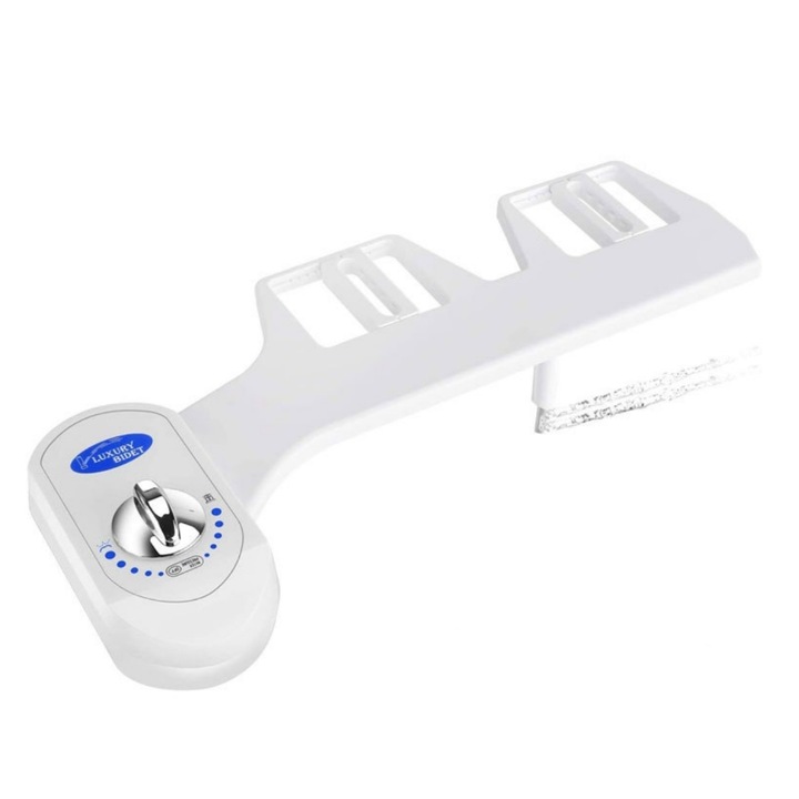 Обикновено неелектрическо тоалетно биде за баня за жени и мъже, MOSMAOO®, Поставя се към тоалетната чиния, ABS, Бял