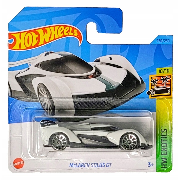 Метален автомобил Hot Wheels 2023, McLaren Solus GT, 1:64, бял