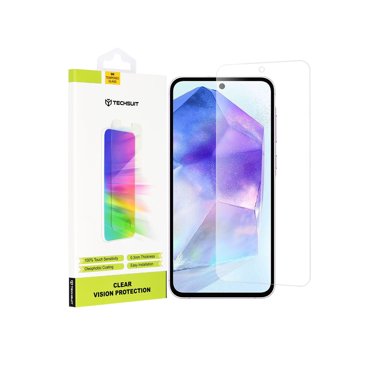 Folie de protectie Ecran Techsuit Clear Vision pentru Samsung Galaxy M35 / A55 5G A556 / A35 5G A356, Sticla Securizata, Full Glue