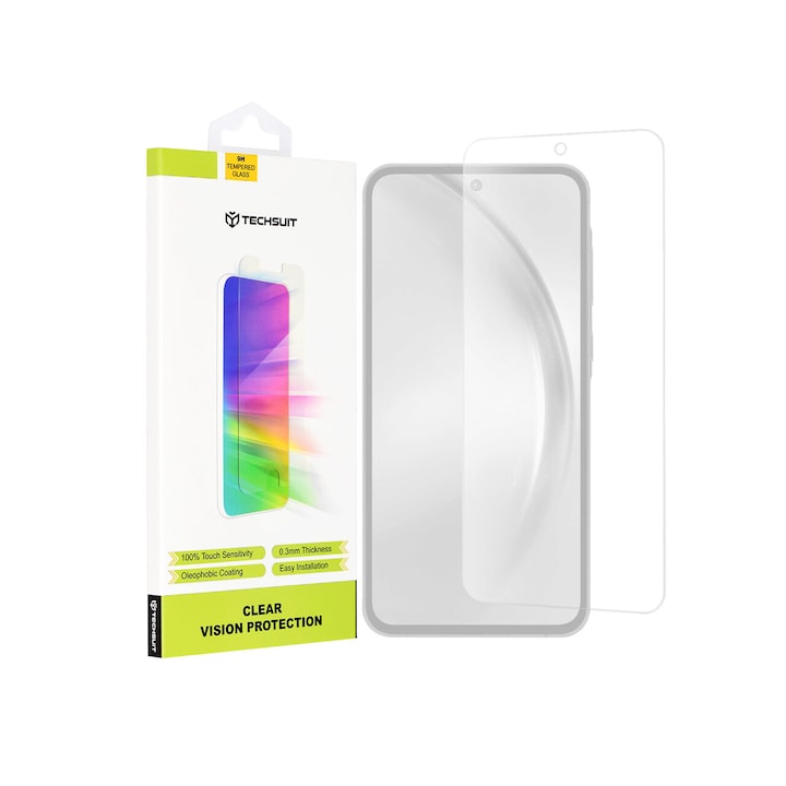 Протектор за екран Techsuit Clear Vision за Samsung Galaxy M35 / A55 5G A556 / A35 5G A356, закалено стъкло, пълно лепило