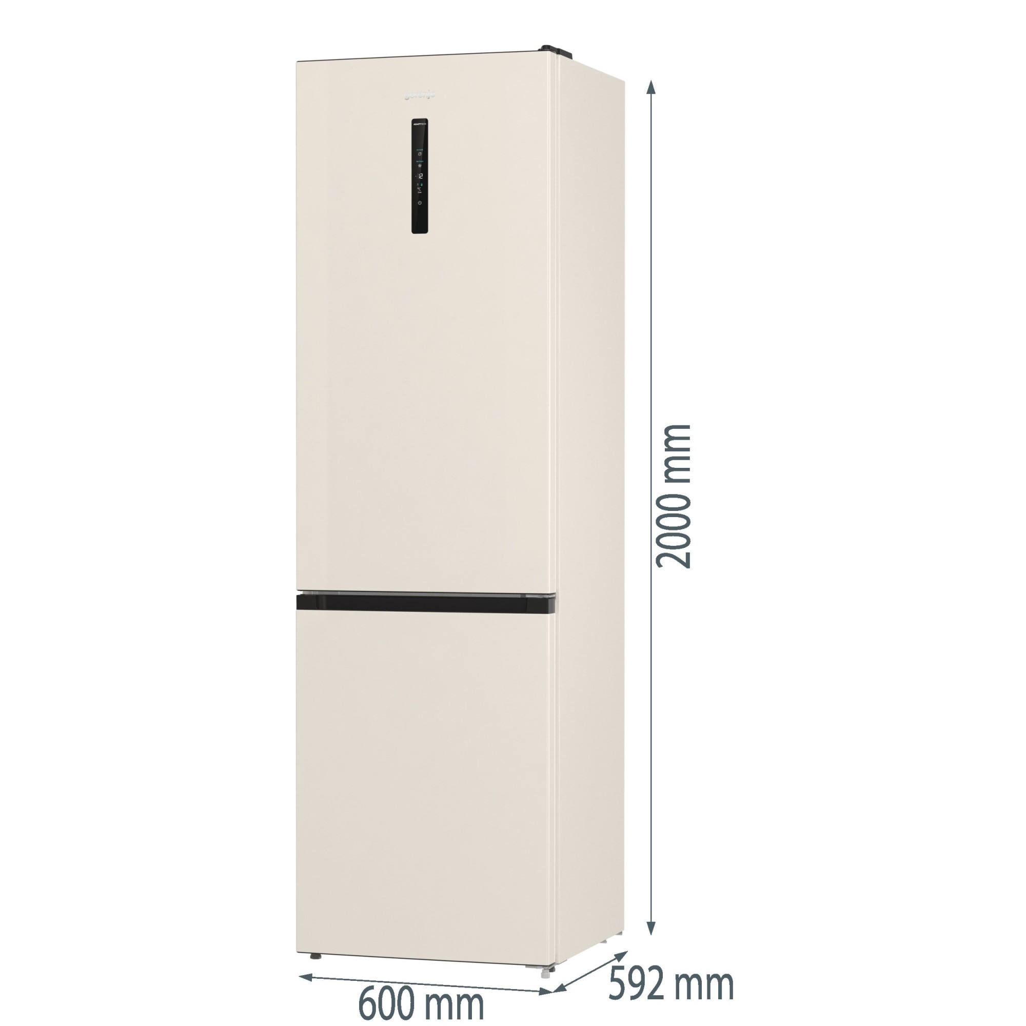 Frigider Gorenje NRK6202AC4 331l fara inghet Plus, 200cm, bej