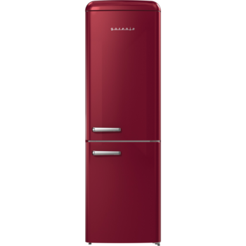 Combina frigorifica retro Gorenje ONRK619DR, 300l, H: 194 cm, HumidityControl, TotalNoFrost, clasa energetica E, Burgundy